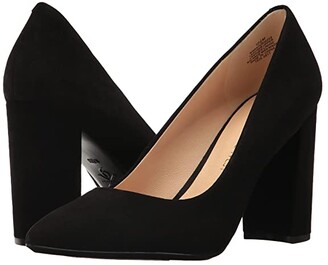 nine west henra flared heel pump