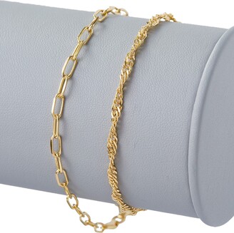 Argentovivo Set of 2 Chain Bracelets