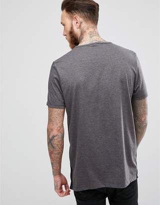 ASOS Design Relaxed Longline T-Shirt With Side Split Contrast Detail