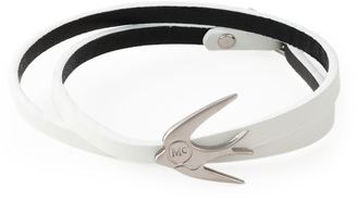 McQ swallow double wrap bracelet