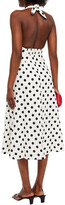 Thumbnail for your product : Zimmermann Bellitude Polka-dot Linen And Cotton-blend Halterneck Midi Dress