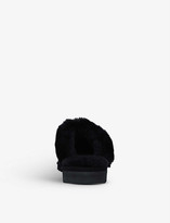 Thumbnail for your product : Kurt Geiger Cosy suede and faux-shearling slippers
