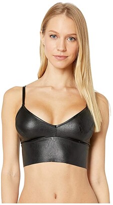 faux leather bralet