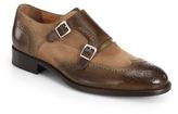 Thumbnail for your product : Saks Fifth Avenue Mixed Media Monk-Strap Dress Shoes