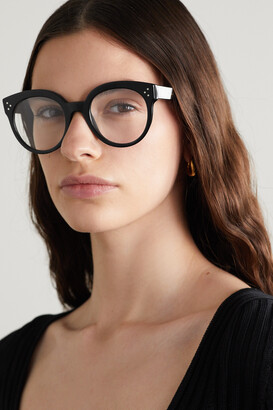 Celine Round-frame Acetate Optical Glasses - Black - ShopStyle Eyeglasses