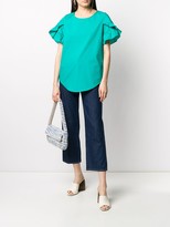 Thumbnail for your product : Twin-Set Ruffled Sleeve Poplin Blouse