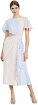 Thumbnail for your product : Prabal Gurung Gingham w/ CascAde and Cutout Detail