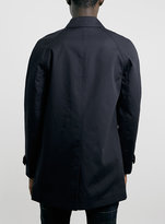 Thumbnail for your product : Topman Navy coated single breasted mac