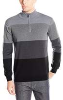 Thumbnail for your product : Bugatchi Men's Bold Stripe Long Sleeve 1/4 Zip Sweater