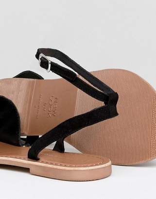 New Look Wide Strap Suede Flat Sandal