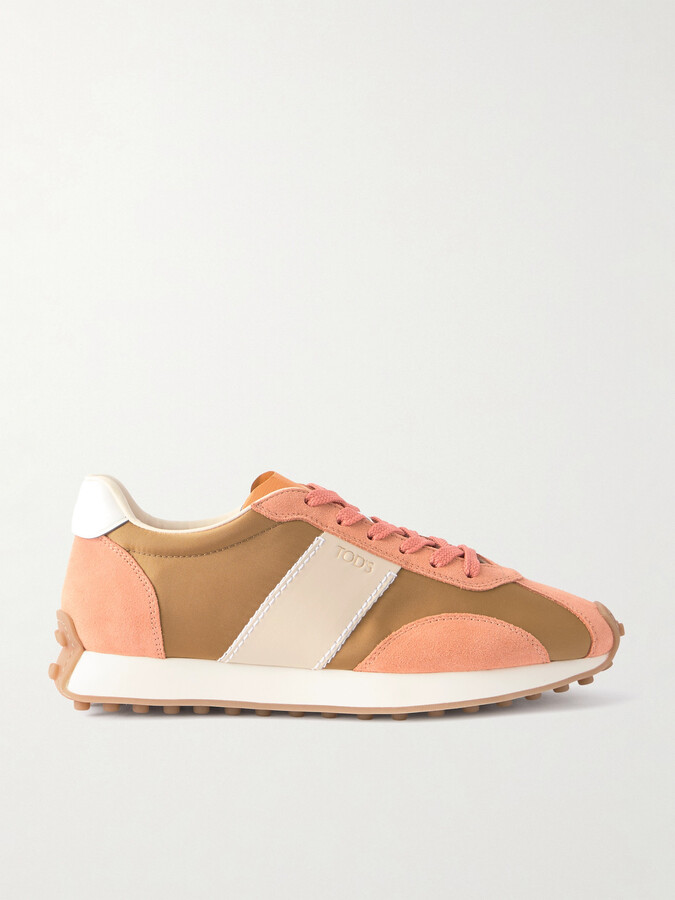Tod's Sportivo Active Leather And Suede-trimmed Shell Sneakers - Brown