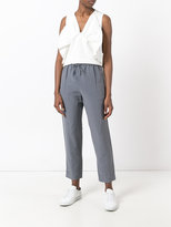 Thumbnail for your product : Joseph cropped trousers - women - Silk/Linen/Flax - 36