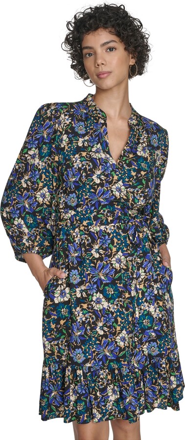 Jessica Howard Women's Balloon Sleeve Sash Dress