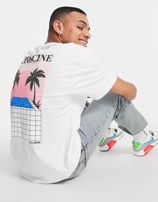 Collusion oversized t shirt with beach back print