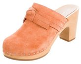 Thumbnail for your product : Loeffler Randall Suede Round-Toe Mules
