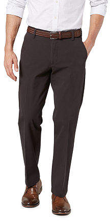 men's workday smart 360 flex straight fit khaki stretch pants