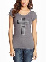 Thumbnail for your product : GUESS Keke Cross Heathered Tee