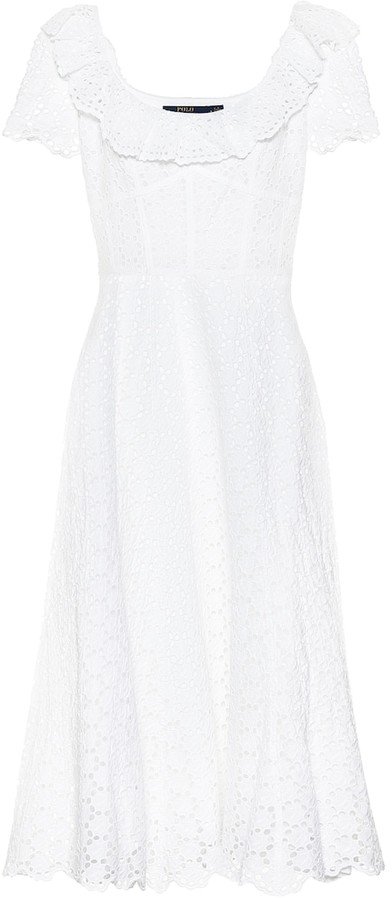 ralph lauren white lace dress