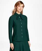 Thumbnail for your product : Brooks Brothers Houndstooth Crepe Blouse