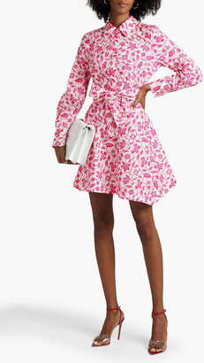 Derek Lam 10 Crosby Floral-print cotton-blend poplin mini shirt dress