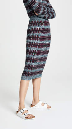 Carven Patterned Midi Skirt