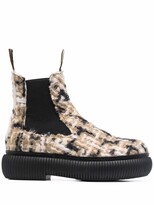 Thumbnail for your product : Lanvin Knitted-Upper Chelsea Boots
