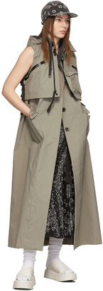 Sacai Khaki ACRONYM® Edition Sleeveless Coat