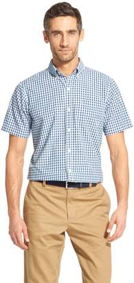 Izod Men's Breeze Cool FX Classic-Fit Gingham Button-Down Shirt
