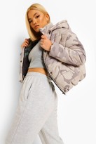 Thumbnail for your product : boohoo Petite Contrast Camo Puffer Jacket