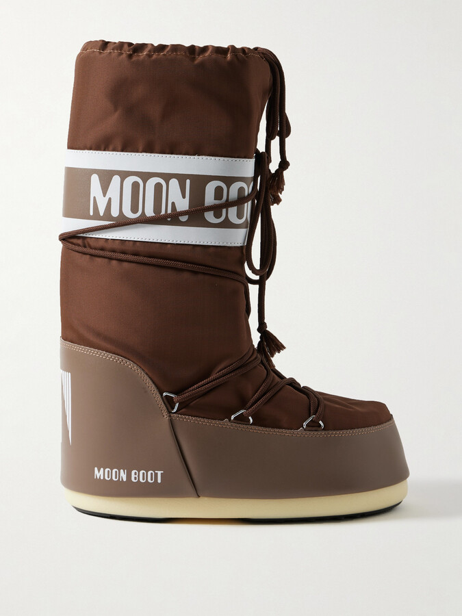 Moon Boot Icon Paneled Shell Snow Boots - Brown