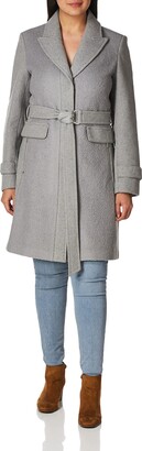 Vince Camuto Women's Mixed Fabric Wool Coat