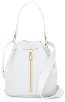 Thumbnail for your product : Elizabeth and James Cynnie Crocodile-Embossed Bucket Bag, White