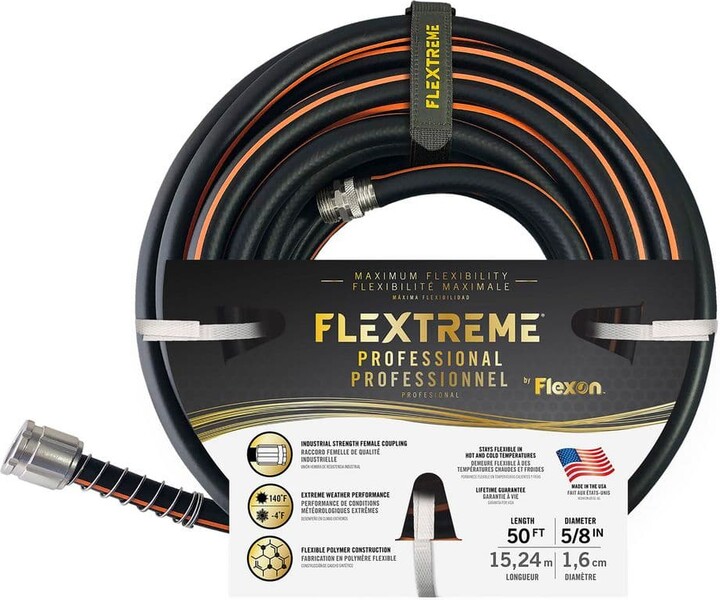Flexon Flextreme Pro 5/8 in. Dia x 50 ft. Heavy Duty Hybrid Flexible Water Hose