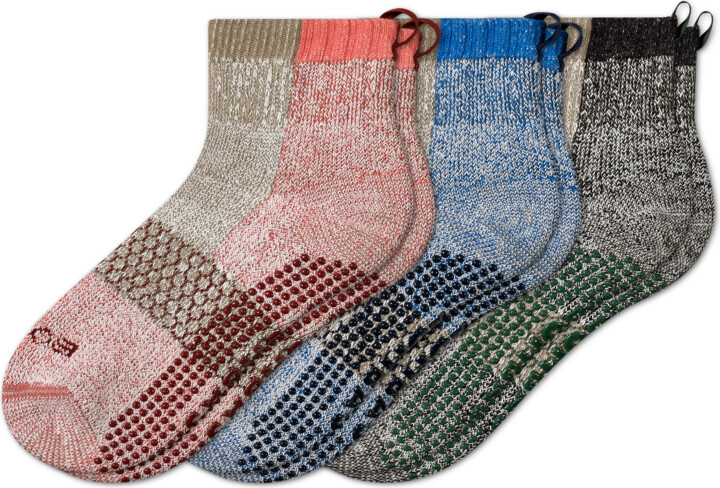 Bombas Men's Merino Wool Gripper House Non-Slip Socks Perfect For Yoga,  Pilates, and Barre Workouts 3-Pack - Lake Clay Mix - Medium - ShopStyle