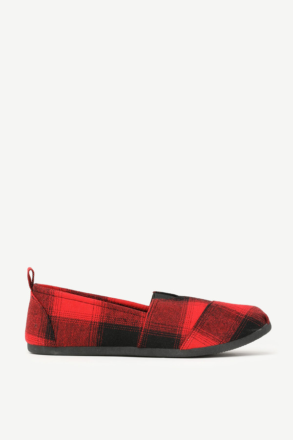 buffalo plaid canvas shoes