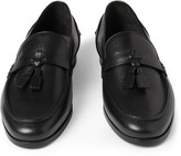 Thumbnail for your product : Lanvin Cross-Grain Leather Tassel Loafers