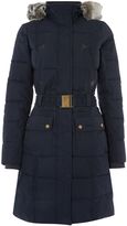 Thumbnail for your product : Barbour Belton Quilt Waisted Fur Trim Hood