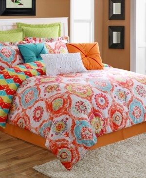 Fiesta Ava Reversible 4-Piece Full Comforter Set Bedding