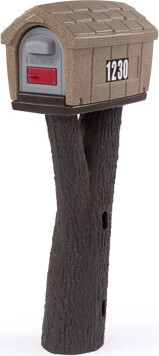 Simplay3 Rustic Home Post Mounted Mailbox