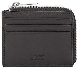 HUGO BOSS Zip-around card case in soft nappa leather
