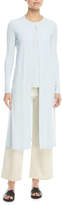Thumbnail for your product : Rosetta Getty Split-Front Long-Sleeve Mercerized Cotton Rib Jersey Cardigan