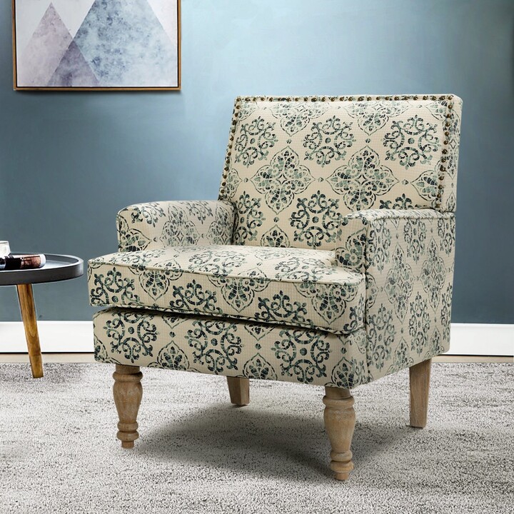 Cheyenne 26" Wide Fabric Armchair with Nailhead Trim by HULALA HOME by
