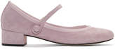 Repetto Purple Suede Rose Mary Jane H 
