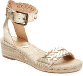 Thumbnail for your product : Soludos Metallic Leather Wedge Sandal