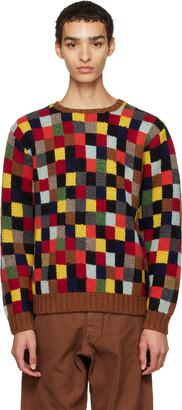 Beams Multicolor Colorblock Sweater