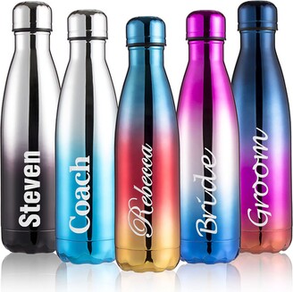 Personalised Yellow 500ml Thermos Insulated Water Bottle Like Chillys bottle