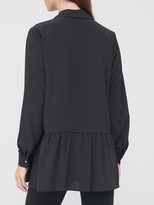 Thumbnail for your product : Very Collar Button Through Tunic Black
