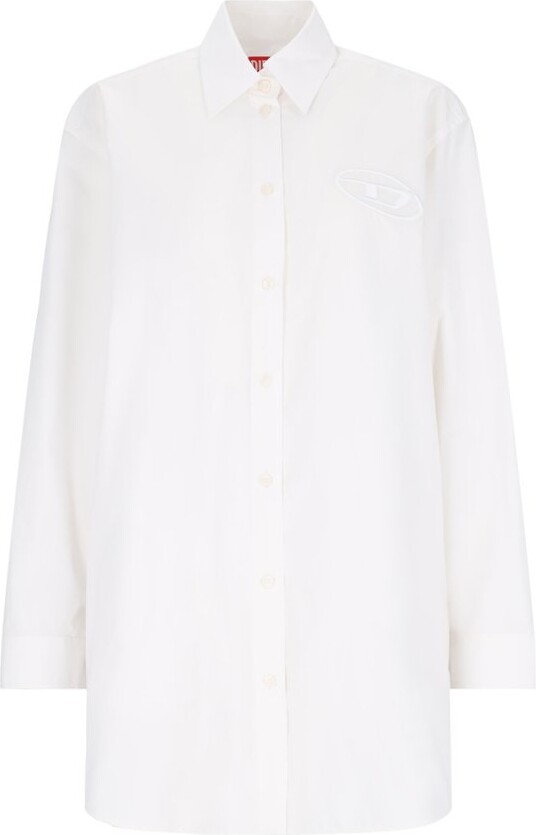 Diesel D-Dalis Logo Embroidered Shirt Dress