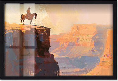 Art Remedy Canyon View Landscape Art Shadowbox Print