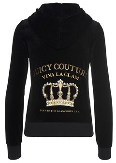 Juicy Couture Outlet - LOGO VELOUR VIVA CROWN ROBERTSON JACKET